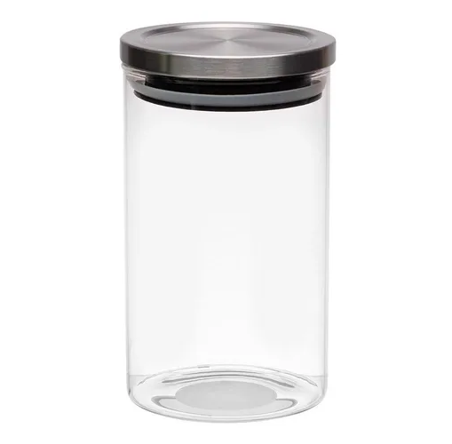 Pote Vidro 710 ml Tampa Inox Porta Mantimentos